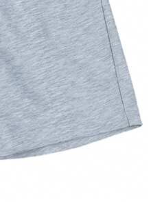 Boys' Casual Knit Sports Shorts, Knee-Length Outdoor Shorts For Teenagers, Suitable For Daily Wear And School, Spring/Summer - 淺灰色 - 查看 7