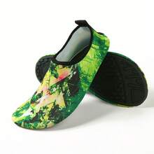 Unisex Quick-Dry Printed Water Shoes, Breathable Outdoor Beach Graffiti Shoes - Green - View 4