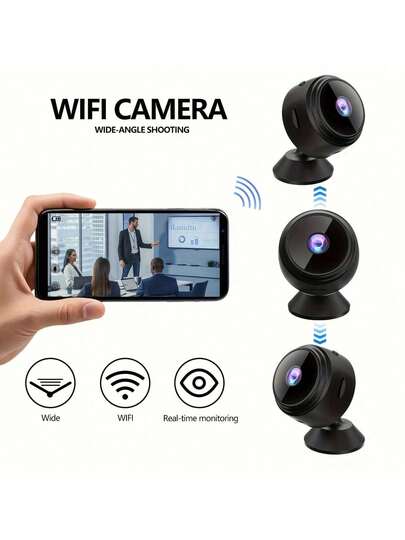 1/2/3/4pcs Smart Wireless Camera, WiFi Enabled, Portable USB Powered, Home Security Monitoring, Remote Viewing Via Mobile App, Rechargeable Battery, Portable Surveillance | Modern Wireless Camera | Durable Camera