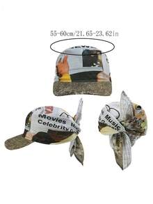 1顶男女通用棒球帽，弯檐头巾帽，休闲风格 - A - 查看 3