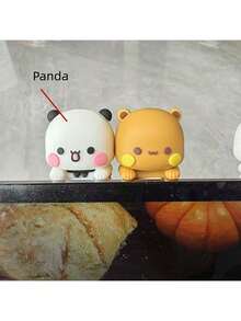 PVC Cartoon Yier Bubu Dudu Character Cute Bear Doll Mobile Phone Decor, Kawaii Panda Mini Screen Decoration, Suitable For Valentine's Day, Mother's Day, Graduation Party, Graduation Season, Couple Gifts - Multicolor - View 9