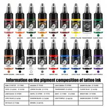 DQFART 7pcs/18pcs Tattoo Ink Set, 2/3 Oz (20ml), Professional Tattoo Ink, Long-Lasting Vibrant Colors, Sterile Pigments, Suitable For Outlining And Coloring, Smooth And Even Application, Ideal For Tattoo Artists - Multicolor - View 10