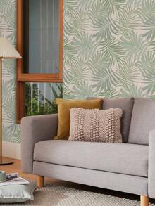 1 rouleau de 1m/3m/5m Papier peint rétro à motif de feuilles de plantes tropicales, style nordique minimaliste, papier contact amovible et auto-adhésif, papier peint vinyle, décoration maison DIY, fond de pièce, chambre, cuisine, salon, salle de bain, armoire, renouvellement de meubles - Ombre des feuilles - Voir 6