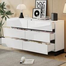 High-Quality 4-Drawer Rattan Cabinet With Solid Wood Handles - Suitable For Bedroom, Living Room, Dining Room, Hallway - Dimensions: W80/H80/D38 Cm - White - View 3