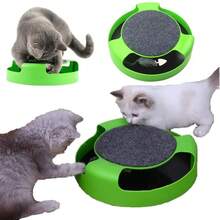 1pc Rotating Cat Turntable Interactive Toy, Mouse Teaser Toy For Cats, Pet Supplies - Multicolor - View 2