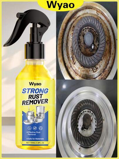 OUHOE Metal Rust Remover, Kitchen Stainless Steel Cleaner, Cookware Polishing And Rust Removal, Suitable For Cleaning And Dissolving Rust On Metal Surfaces To Achieve A Clean And Bright Effect. Multi-Functional Cleaning And Rust Removal Agent, Ideal As A Holiday Gift For Family And Friends (Random Shipment Of New And Old Versions).
