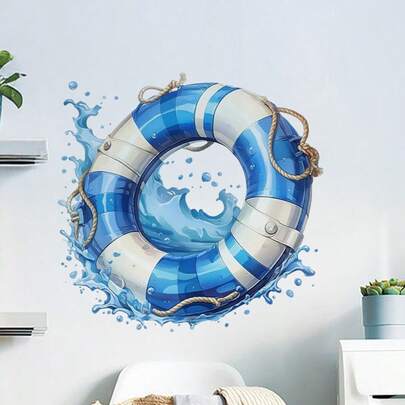Summer Vacation Window Stickers,Swimming Ring Window Wall Decals, Suitable For Bedrooms, Living Rooms, Shopping Mall Display Cabinets, Self-Adhesive Stickers, Double-Sided Visible Car Window Decals, Decorations For Glass Windows