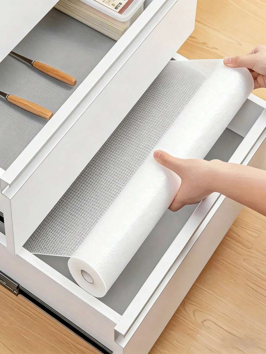 1pc 30cm Wide Anti-Moisture Anti-Mold EVA Drawer Liner Mat With Polka Dot Pattern, Suitable For Cabinets, Shoe Racks, Wardrobes, Shelves, All Seasons - Dot - View 1