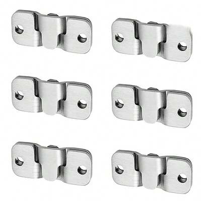 10 Pairs (20 Pieces) Of Embedded Installation Brackets, Stainless Steel Wall-Mounted Brackets, For Detachable Installation Hooks For Bedside Tables, Mirrors, Portraits And Art Galleries