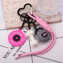 1pc Fitness Keychain For Gym Lovers Premium Gift Sports Enthusiasts Accessories For Workout Bags Water Bottles Heart-Shaped-Shaped Buckle - Multicolor - View 7