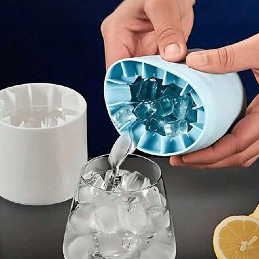 Silicone Ice Cube Tray, Easy Release Ice Mold, Home Use Ice Bucket, Quick Freeze Ice Maker - Multicolor - View 1
