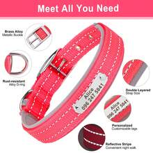 Vòng cổ chó bằng nylon mềm phản quang, vòng cổ tùy chỉnh cho thú cưng, có thể điều chỉnh và chống thất lạc. - Nhiều màu - Xem 8