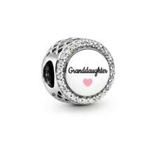 1 hạt charm hình trái tim gia đình - Mẹ, con gái, dì, cháu gái, cháu nội/cháu ngoại, mạ bạc, tự làm vòng tay và trang sức. - Nhiều màu - Xem 6