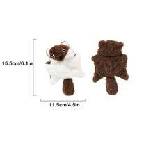 柔软亲肤材质，棕白动物造型，满足宠物玩耍天性，适合家庭娱乐 - 彩色 - 查看 2