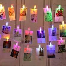1pc 3.28ft 10led/9.84ft 20led Light Battery Powered Decorative Light String Peg String Lights(Battery Not Included),Perfact For Indoor Decor/Holiday/Birthday/Party/Room Decor - Multicolor - View 10
