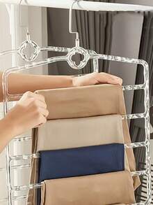 1pc Minimalist Transparent Multi-Layer Hair Clip Organizer Rack, Wall-Mounted Hair Accessory Drying Rack, Hair Clip & Headband Holder - Clear - View 8
