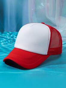 1 Two-Tone Mesh Breathable Women's Baseball Cap - Multicolor - View 7