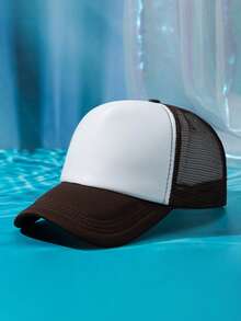 1 Two-Tone Mesh Breathable Women's Baseball Cap - Multicolor - View 10