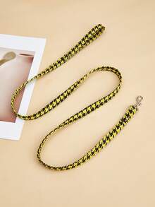 1pc Polyester Material Fresh Pattern Pet Leash, Suitable For Small Cats And Dogs Outdoor Use (Not Suitable For Large Active Dogs) - Yellow - View 2