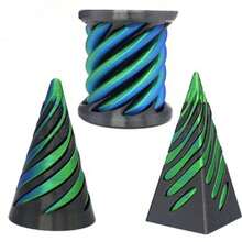 3PCS Spiral Stress Relief Toy, 3D Printed Stress Relief Toy - Multicolor - View 2