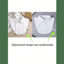 SGIAWETA-Chic Detachable Striped Collar Vest Women - Pointed Lapel, Anti-Slip Design, Versatile Decor, All Seasons, Washable Polyester Knit With Built-In Chest Pad-Birthdaygift - Multicolor - View 9