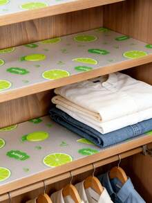 6pcs Waterproof Refrigerator Mats, Household Drawer Liners, Shelf Liners, Anti-Moisture, Lemon Pattern, Anti-Slip, Washable And Reusable. Made Of EVA Material With Novelty Lemon Design. Suitable For Refrigerator And Kitchen Decor. Can Also Be Used As Refrigerator Mats, Drawer Liners, Shelf Liners, Tablecloths, Shoe Cabinet Liners And Cabinet Liners. Valentine's Day Gift, Home Supplies, Kitchen Supplies - Multicolor - View 5