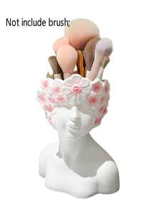 1 chiếc hộp đựng cọ trang điểm hình cô gái nhìn nghiêng nghệ thuật, hộp đựng bút chì cao cấp để bàn cho phòng khách và phòng ngủ. - Nhiều màu - Xem 11