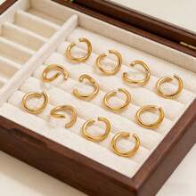 100-Piece Set Of Stainless Steel 18K Gold-Plated Open Jump Rings In 3, 4, 5, 6, 7, 8, And 10mm Sizes; Open Ring Connectors For DIY Bracelet And Necklace Jewelry Making - Yellow Gold - View 2