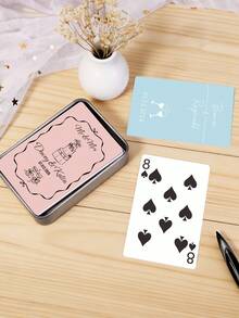 Bộ bài tây tùy chỉnh, văn bản cá nhân hóa, quà tặng đám cưới độc đáo, quà tặng gia đình, sổ lưu niệm thay thế cho khách mời đám cưới, bộ bài tây. - Nhiều màu - Xem 4