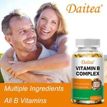 Vitamin B Complex Supplement (With Calcium) - Supports Nervous System, Immune System Health And Energy Metabolism - Contains Thiamine, Riboflavin, Niacin, Vitamin B6, Etc. - 120 Softgels - 1瓶 - 查看 5