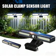 太陽能感應夾式壁燈，可攜式充電戶外防盜燈，防水庭院露台花園中庭裝飾，居家節日禮物 - 彩色 - 查看 1