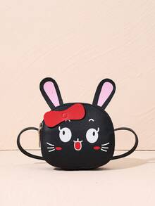1pc Girls' Mini Cute Sweet Crossbody Bag, Girls' Cute Rabbit & Cherry Print Casual Small Bag, Girls' Small Coin Purse, Change Purse, Snack Bag, Travel Daily Use Crossbody Bag Handbag - Multicolor 1 - View 7