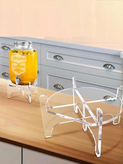 1 Stück Getränkespender Ständer aus Acryl, hält Getränkekannen & Krüge, bodenständiger Spenderständer geeignet für Partys, Zuhause, Catering-Events, Durchmesser: 17 cm/20 cm