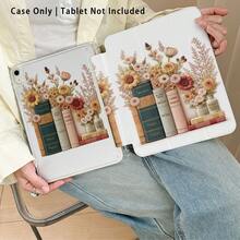 Acrylic Crystal Painted Tablet Protective Case With Stand, Compatible With Samsung A9/A9+/S9/S9FE/A11/A11+/S11/S10 FE/S10 FE+/S10 Lite And Apple A16 2025, Air 11/13, M3 2025, Mini 7 A17, Pro 2024, Air 11/13, M2 2024, Pro 11/13, M4 2024, As Well As Popular Models From, Honor, Etc. Book And Plant Patterns, Foldable And Anti-Bending. - Multicolor - View 6