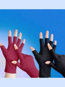 1 đôi găng tay ngắn tay mỏng nhẹ màu trơn dành cho nữ, thích hợp cho mùa xuân/hè, phù hợp cho hái trà, lái xe, đạp xe, thoải mái và bền, găng tay ngắn tay co giãn cao, quà tặng ngày lễ - Nhiều màu - Xem 8