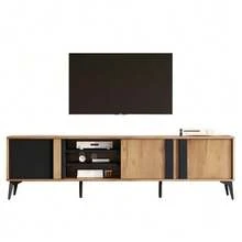 Television Stands & Entertainment Centers - Brown+Black - View 12