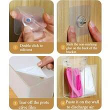 1 hộp đựng khẩu trang dùng một lần gắn tường nhiều ngăn, hộp đựng khẩu trang dung tích lớn bằng chất liệu PC trong suốt kèm đinh dán, dễ dàng lắp đặt không cần khoan, thích hợp đựng găng tay và khẩu trang dùng một lần, hộp đựng đa chức năng chống thấm nước, bền chắc bằng nhựa PC acrylic, kèm miếng dán tiện dụng cho gia đình, nhà bếp, phòng tắm. - Trong sáng - Xem 4