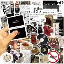 Bộ 50 sticker hoạt hình đen trắng theo phong cách thẩm mỹ, thích hợp để dán lên sổ lưu niệm, nhật ký, laptop, bình nước, xe hơi, v.v. Thiết kế mang ý nghĩa tôn giáo với thông điệp tích cực, món quà tuyệt vời. - Nhiều màu - Xem 5