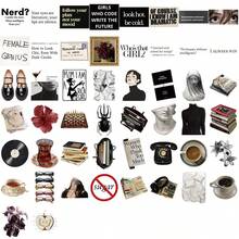 Bộ 50 sticker hoạt hình đen trắng theo phong cách thẩm mỹ, thích hợp để dán lên sổ lưu niệm, nhật ký, laptop, bình nước, xe hơi, v.v. Thiết kế mang ý nghĩa tôn giáo với thông điệp tích cực, món quà tuyệt vời. - Nhiều màu - Xem 7