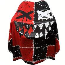 Extra Large Salon Cape With Snap Closure, Featuring Anti-Static And Easy-Clean Fabric, Suitable For Haircut Or Shaving Services - Multicolor - View 7