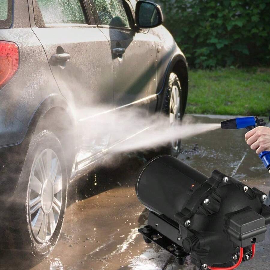 High Performance Deck Washdown Pump Kit 5.5 GPM 70 PSI Heavy Duty Marine Wash Pump For Boat Yacht Outdoor Deck Cleaning - Black - View 1