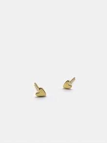 SereneSpark Bộ 2 khuyên tai bạc 925 hình trái tim dễ thương, nhỏ nhắn, thích hợp cho xỏ khuyên sụn tai, vành tai, vành tai, v.v., quà tặng lý tưởng cho đeo hàng ngày, dự tiệc, kỷ niệm và các dịp khác. - Vàng - Xem 7