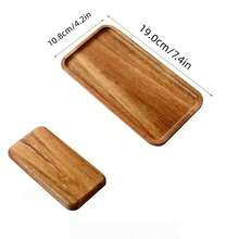 1件 18.8厘米/29厘米 天然相思木长方形熟食板、奶酪拼盘和托盘，现代木质餐盘，适用于奶酪、甜点和开胃菜 - 查看 8
