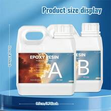 Bộ nhựa epoxy A+B 250ml, kiểu hoàng hôn, không bọt khí, không ố vàng, nhẹ và dễ sử dụng, thích hợp để làm đồ thủ công trên bàn, trang sức, cốc và khuôn nhựa. - Nhựa epoxy - Xem 2