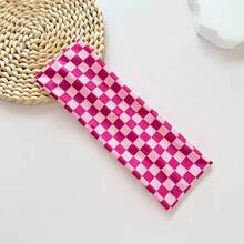1 chiếc băng đô kẻ caro, băng đô thể thao co giãn bản rộng thời trang, chất liệu sợi polyester, phụ kiện đường phố phong cách bãi biển mùa hè, trang phục lễ hội, tiệc tùng. - Nhiều màu - Xem 8