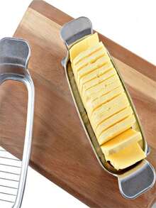 Multi-Functional Aluminum Cheese & Butter Cutter – Egg Slicer, Foie Gras & Cheese Slicer - Silver - View 1