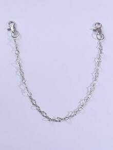 1件朋克风铆钉腰链，夸张酷炫铆钉裤链，包包挂链，适合日常佩戴 - 銀色 - 查看 6