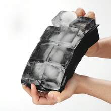 1 khay làm đá bằng silicon có nắp, khuôn đá hình vuông lớn, khay làm đá cho quầy bar rượu whisky và cocktail, máy làm đá tại nhà, khuôn làm đá gia đình - Nhiều màu - Xem 3