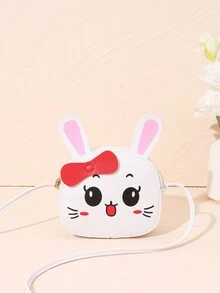 1pc Girls' Mini Cute Sweet Crossbody Bag, Girls' Cute Rabbit & Cherry Print Casual Small Bag, Girls' Small Coin Purse, Change Purse, Snack Bag, Travel Daily Use Crossbody Bag Handbag - Multicolor 1 - View 15