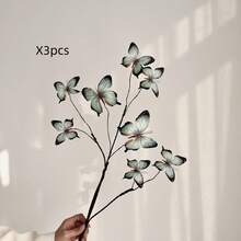 1/3pcs Artificial Butterfly Flower Branches, High-End Tabletop Floral Decor, Suitable For Living Room Vase, Luxury Restaurant, Elegant Home, Floral Arrangement, Mother's Day, Easter, Home, Kitchen, Wedding, Party Decoration, Gift Packaging, Restaurant Centerpiece, Seasonal Decor, Dining Table Decoration, Home Wedding Decor - Multicolor - View 18